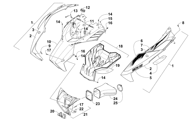 HOOD AND AIR INTAKE ASSEMBLY