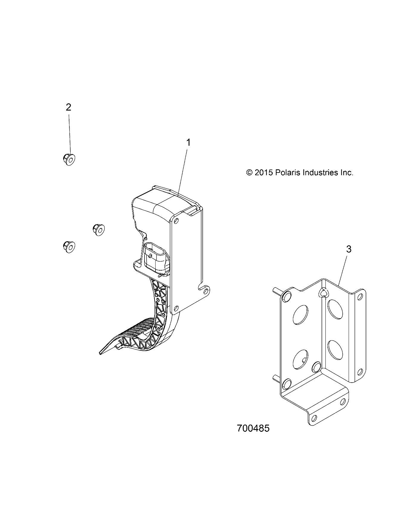 ENGINE, THROTTLE PEDAL - R18RCA57A1/A4/B4/B1 (700485)