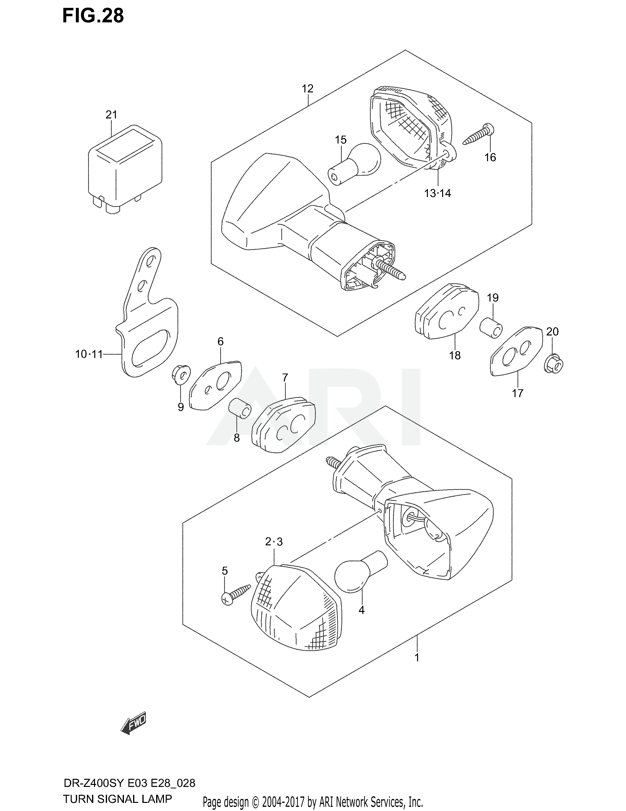 TURN SIGNAL LAMP (MODEL Y/K1)