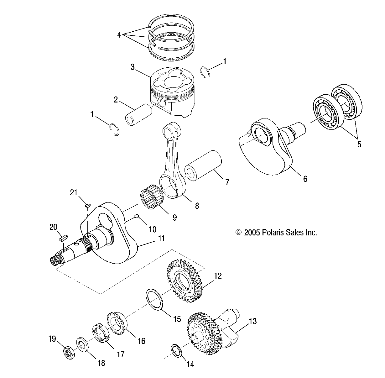 ENGINE, CRANKSHAFT and PISTON - R09HH50AG/AR (4999203249920324D11)