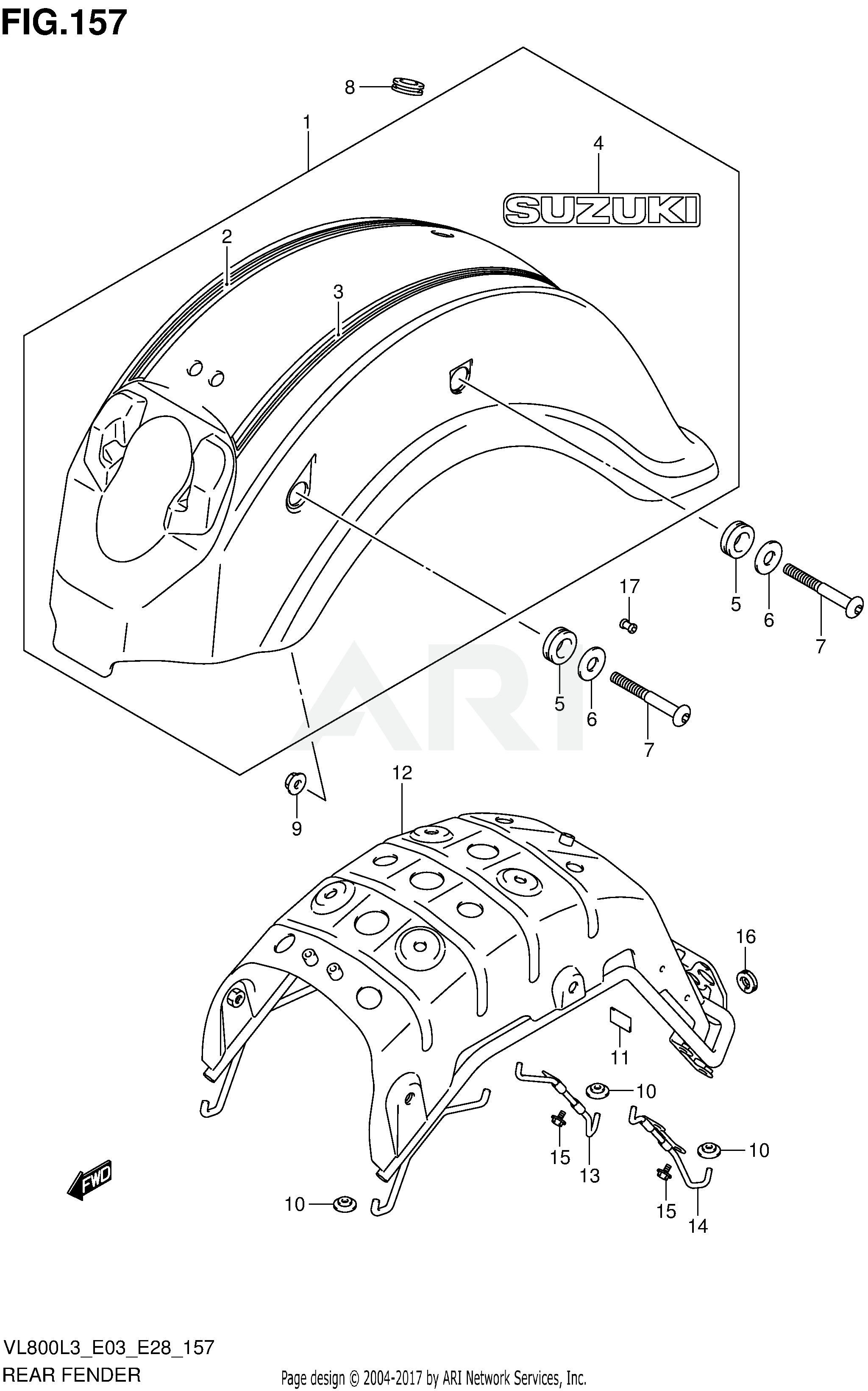 REAR FENDER (VL800CL3 E28)