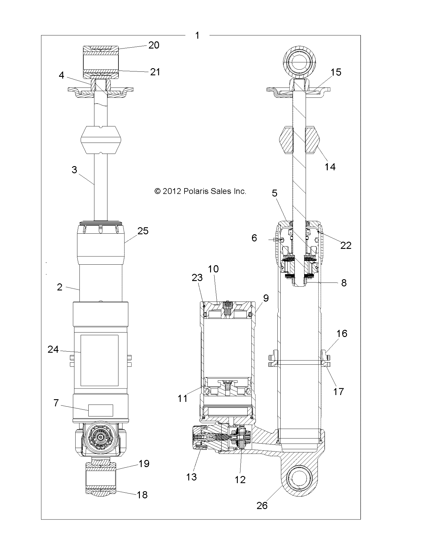 SUSPENSION, SHOCK, FRONT - A13GH8EFK (49ATVSHOCKFRT7043854)