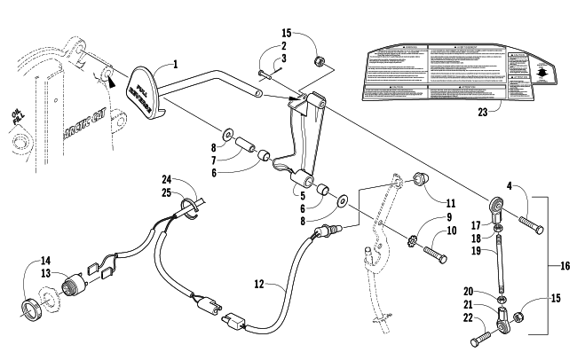 REVERSE SHIFT LEVER ASSEMBLY