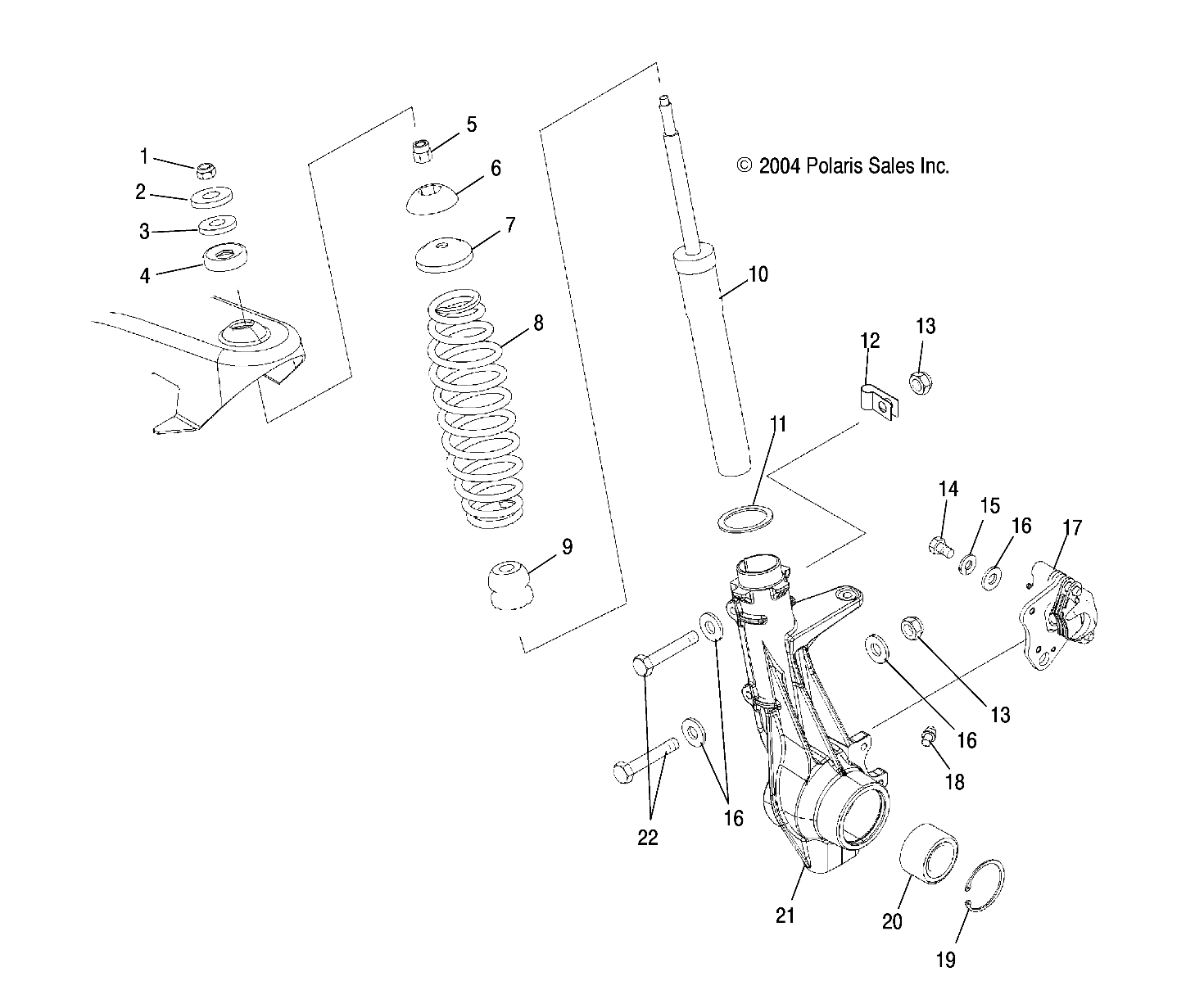 STRUT, FRONT - R06RD50AB/AC (4995359535C01)