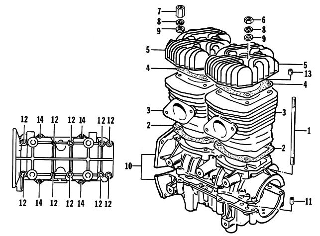 CRANKCASE AND CYLINDER