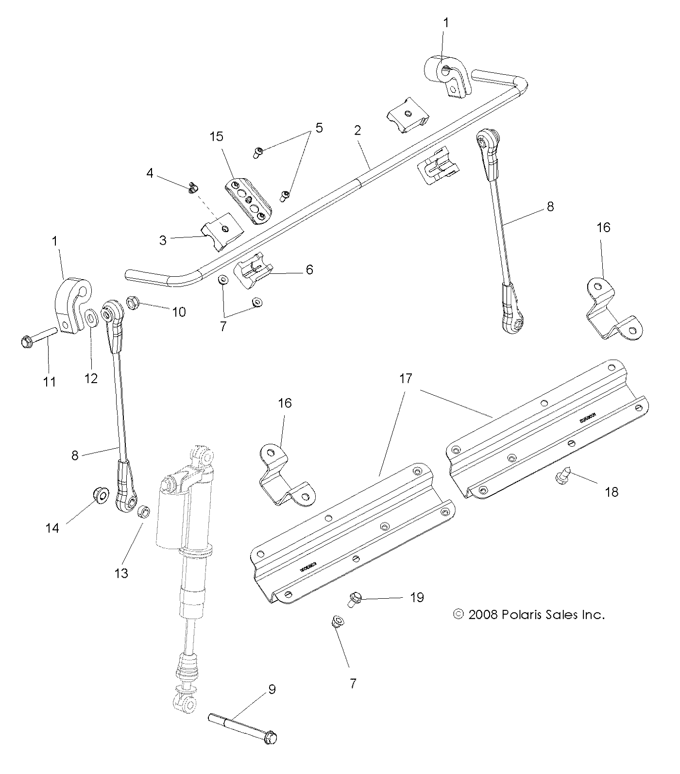 SUSPENSION, STABILIZER BAR, FRONT - R10VH76FX (49RGRSTABILIZERFRT09RZRI)