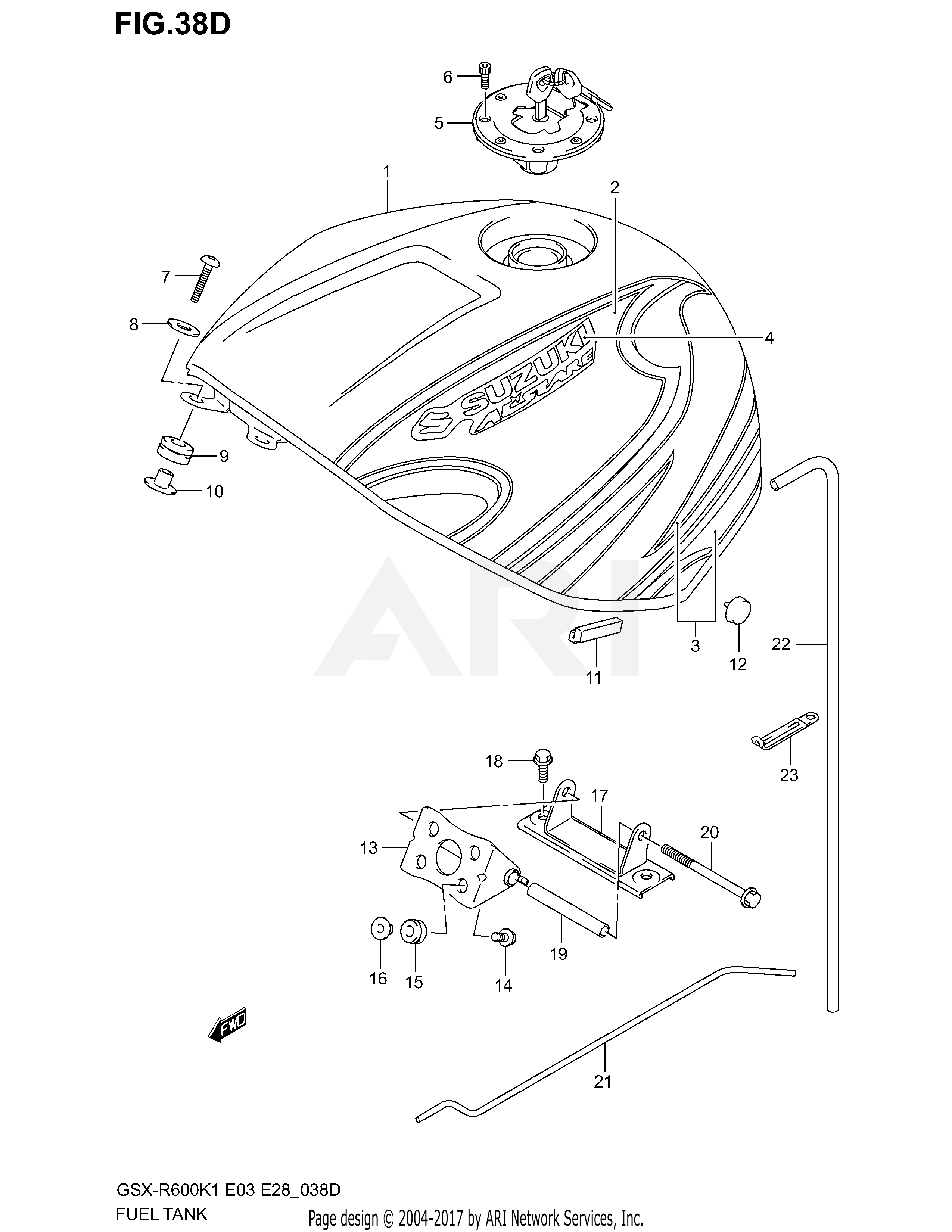 FUEL TANK (GSX-R600ZK3)