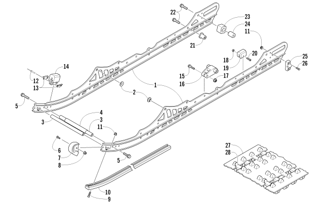 SLIDE RAIL AND TRACK ASSEMBLY