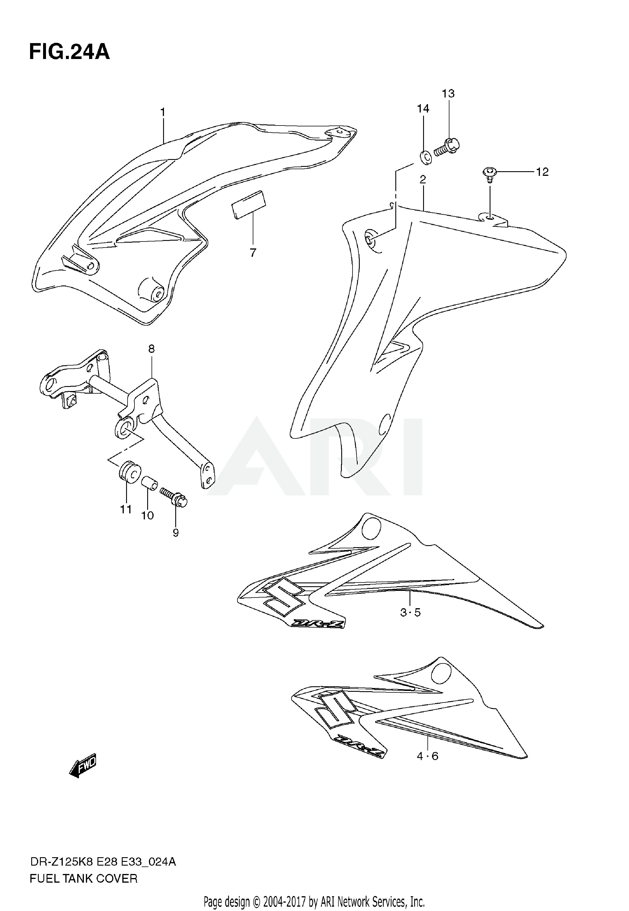 FUEL TANK COVER (MODEL K9)