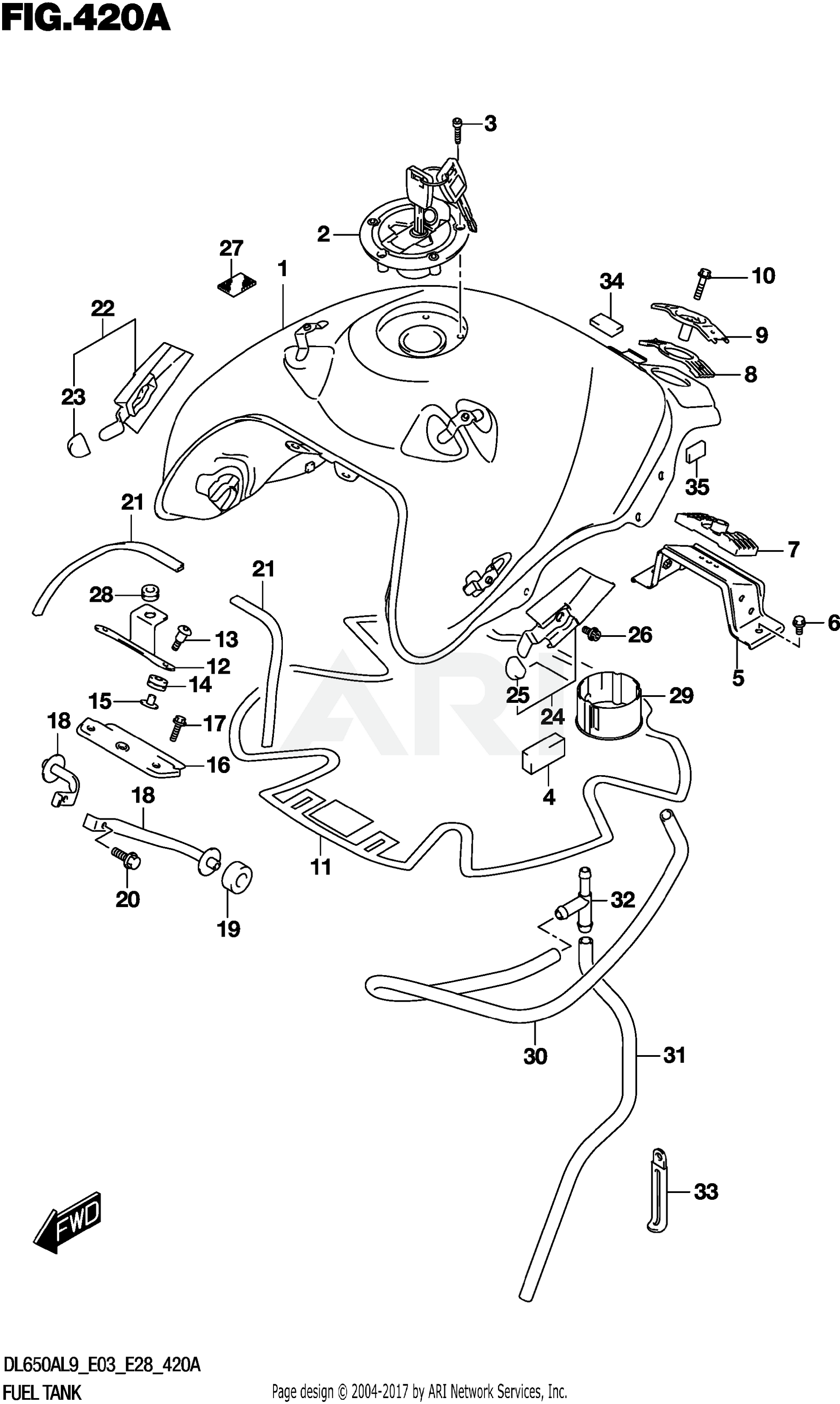 FUEL TANK (DL650A:E33)