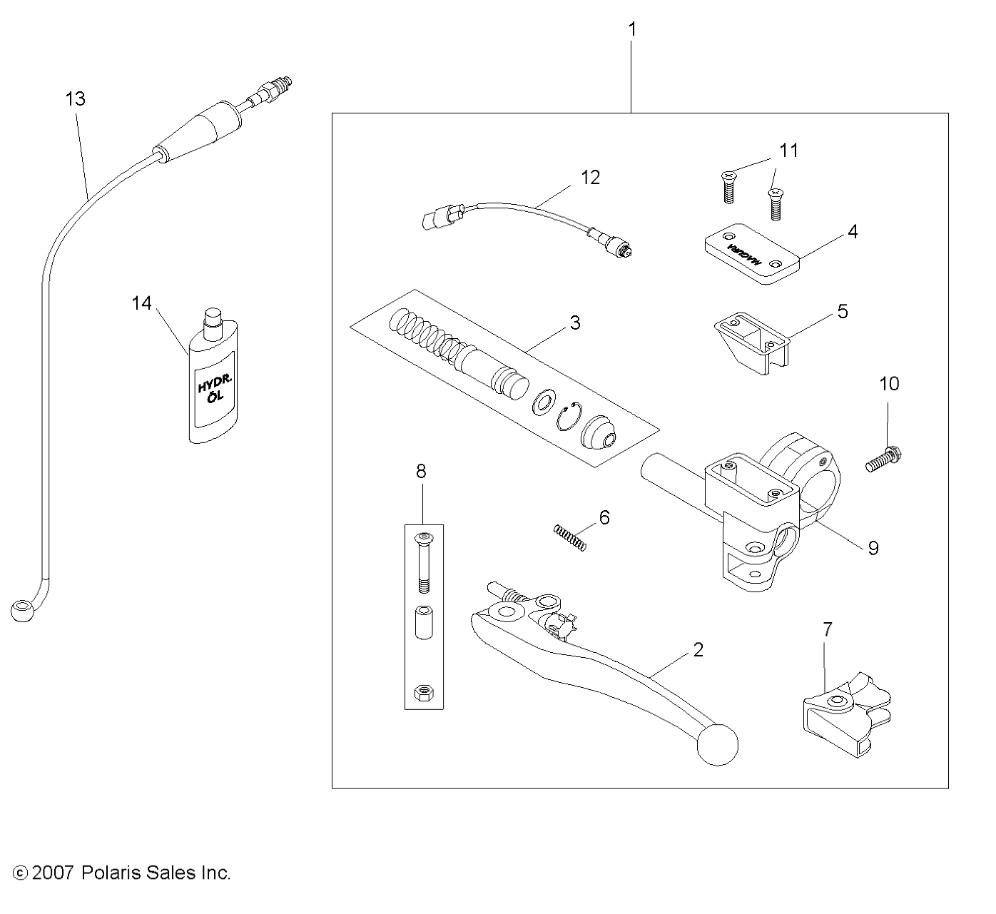 ENGINE, CLUTCH LEVER and MASTER CYLINDER - A10GJ45AA (49ATVMCLH08OUT525S)