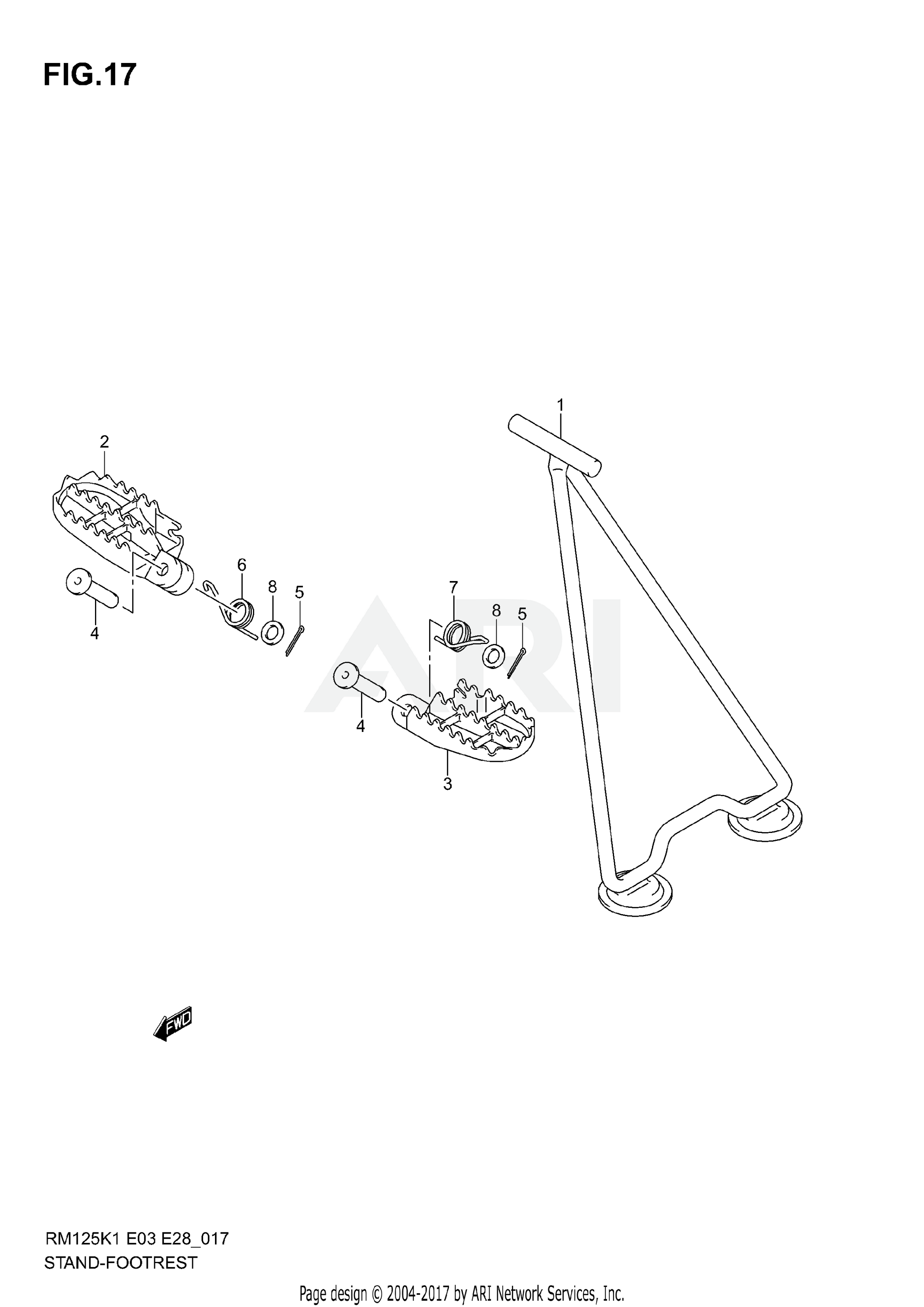 STAND - FOOTREST (MODEL K1/K2)