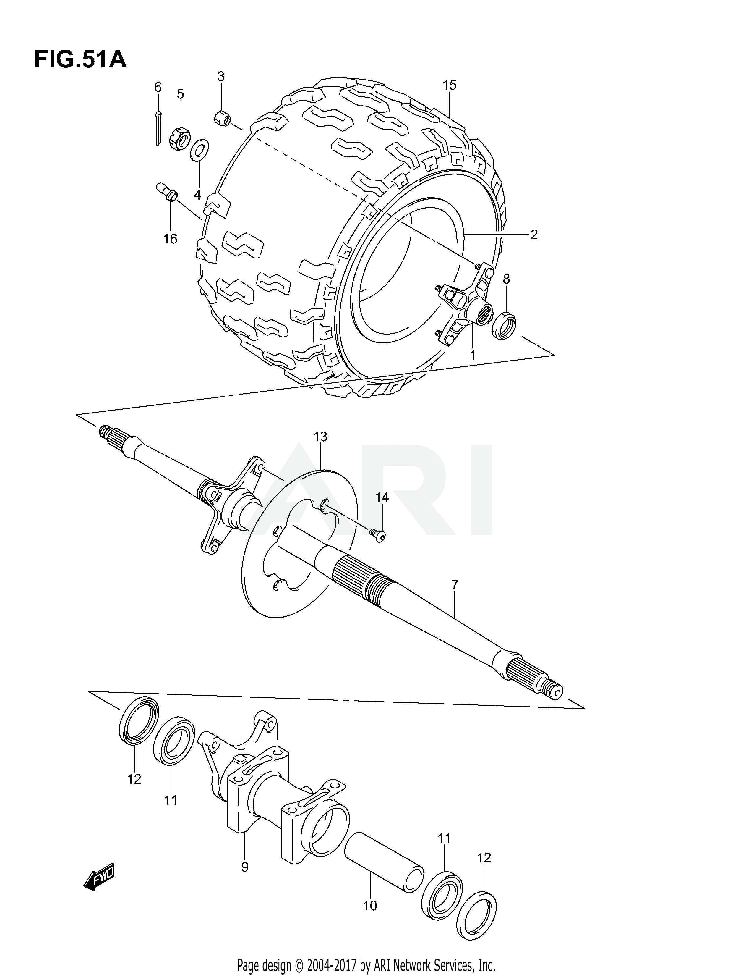 RIGHT REAR WHEEL (MODEL K4)