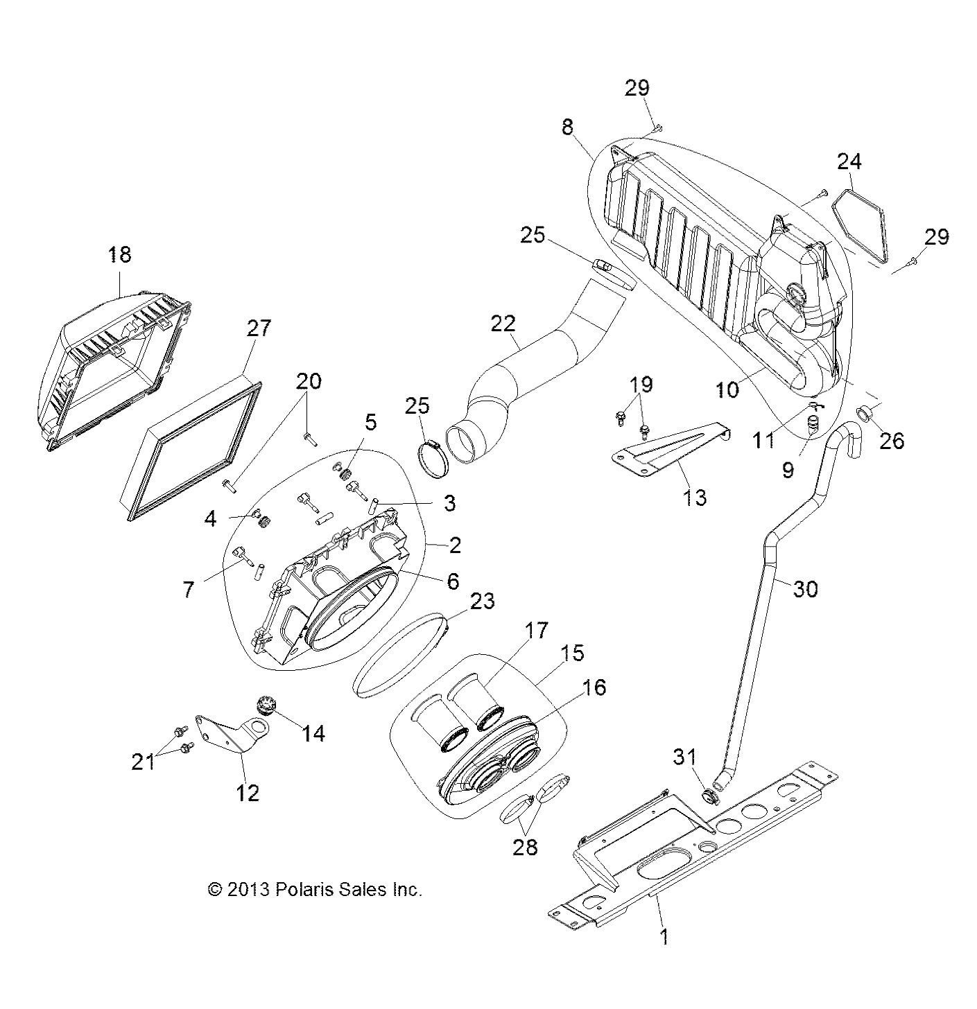 ENGINE, AIR INTAKE SYSTEM - Z14JT9EFX (49RGRAIRBOX13RZRXP900)