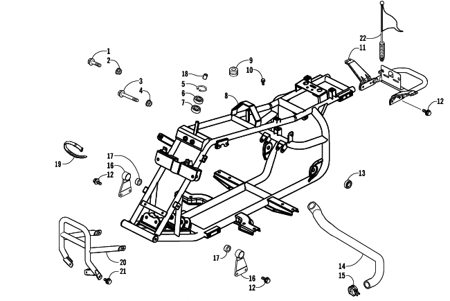 FRAME AND RELATED PARTS ASSEMBLY