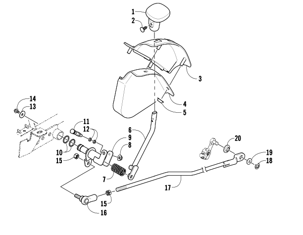 REVERSE SHIFT LEVER ASSEMBLY