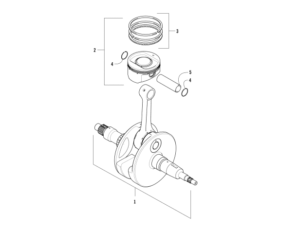 CRANKSHAFT AND PISTON ASSEMBLY