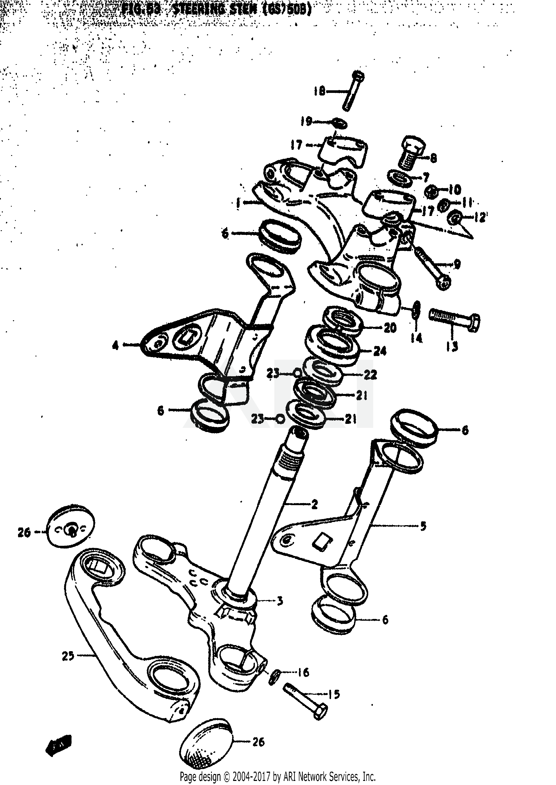 STEERING STEM (GS750B)