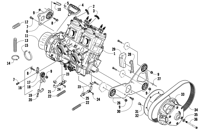 ENGINE AND RELATED PARTS