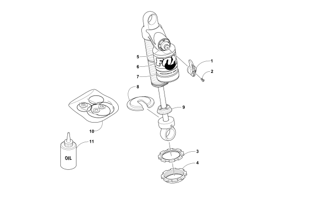 REAR SUSPENSION FRONT ARM SHOCK ABSORBER