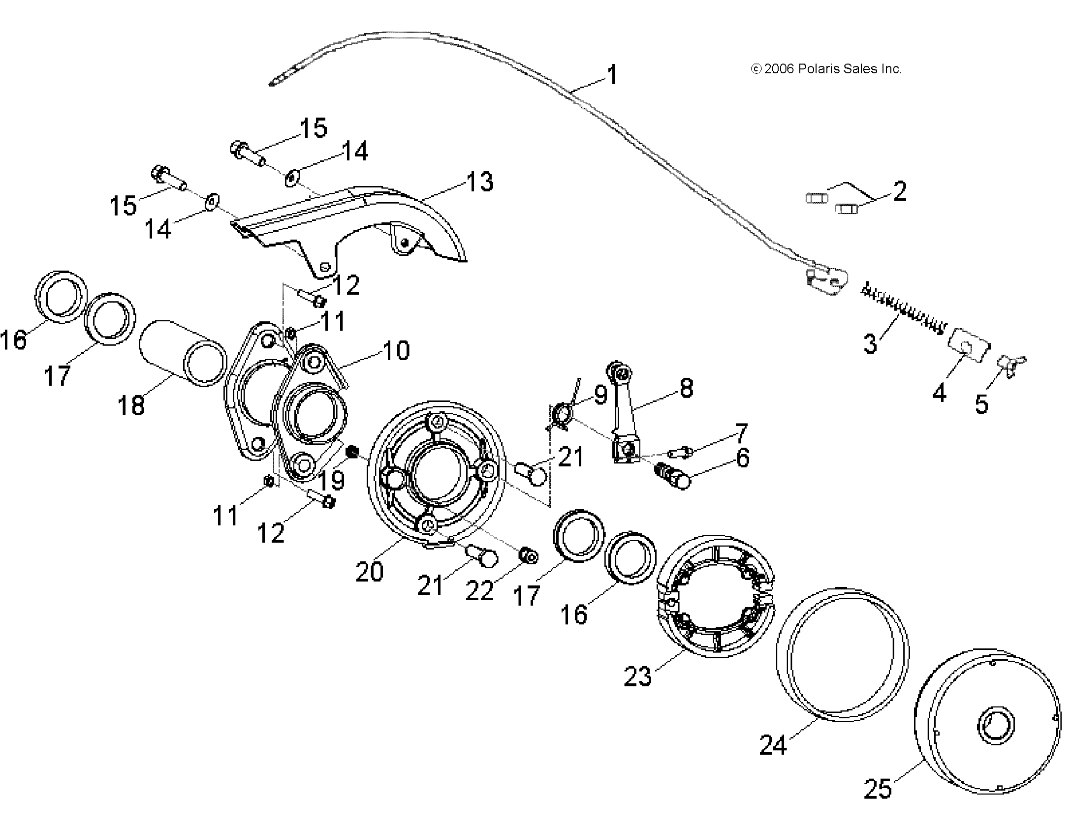 BRAKE, REAR - A07KA09AA/AB/AD (49ATVBRAKERR07OTLW90)