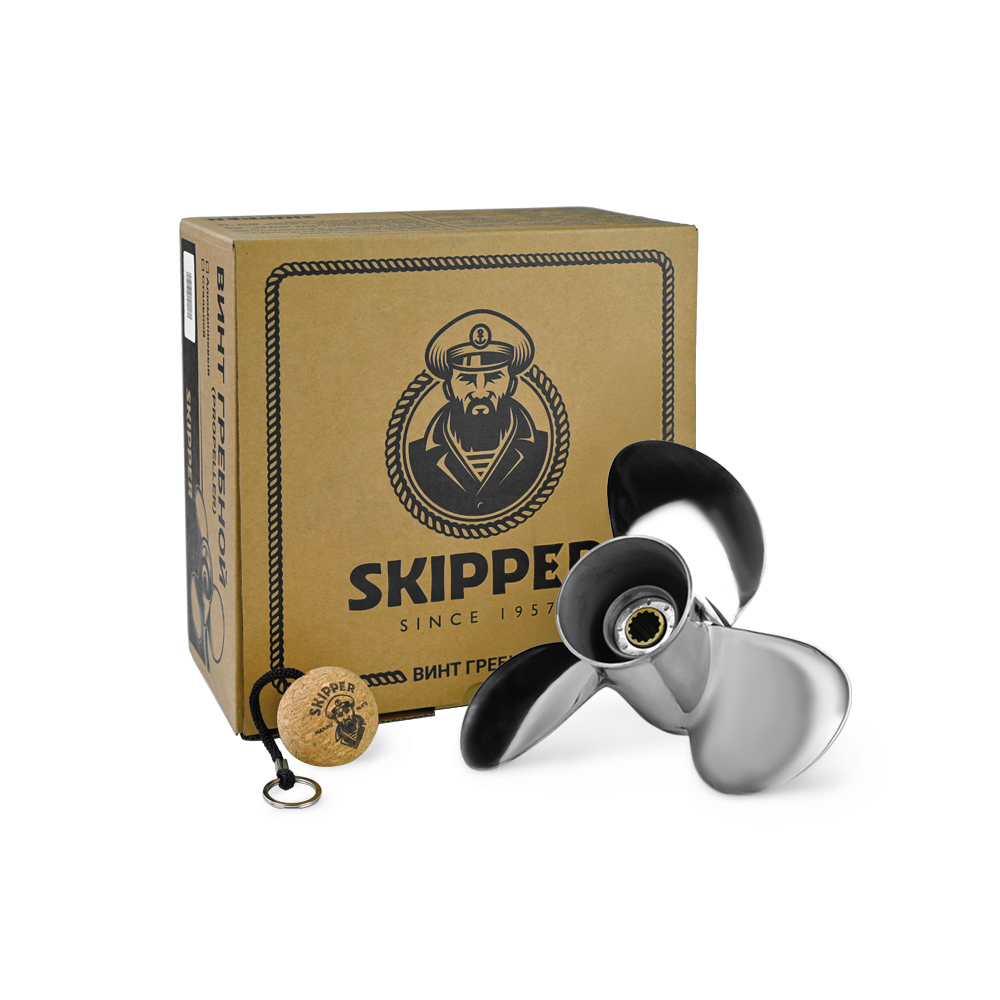Винт гребной Skipper для Suzuki 40-60, диаметр 10 1/4" нержавеющий, лопастей - 3, шаг 16" sk99105-00500-16p