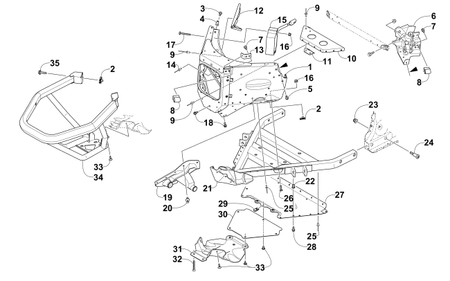 FRONT BUMPER AND FRAME ASSEMBLY