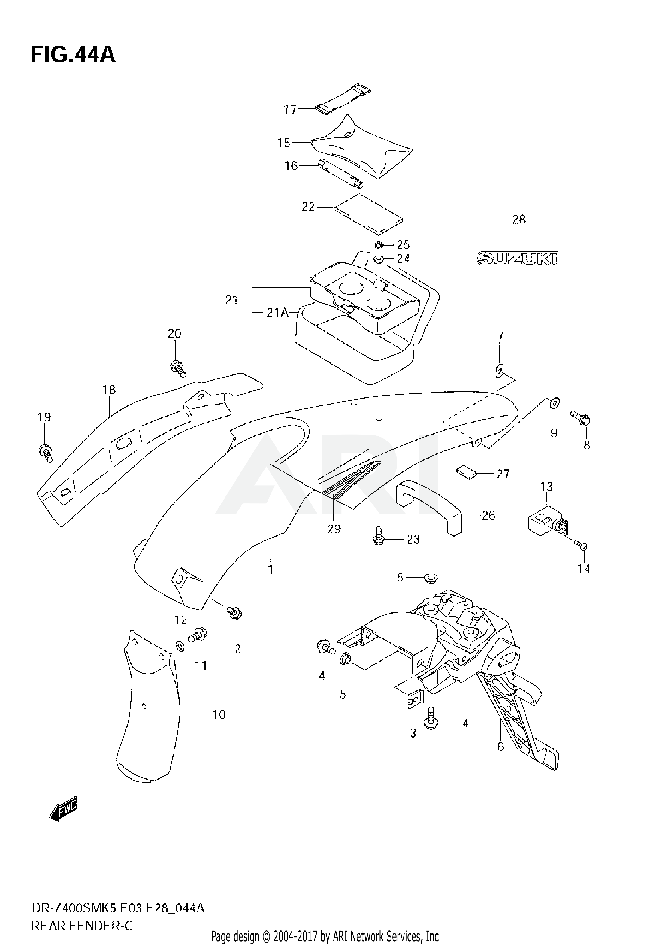 REAR FENDER (MODEL K7/K8)