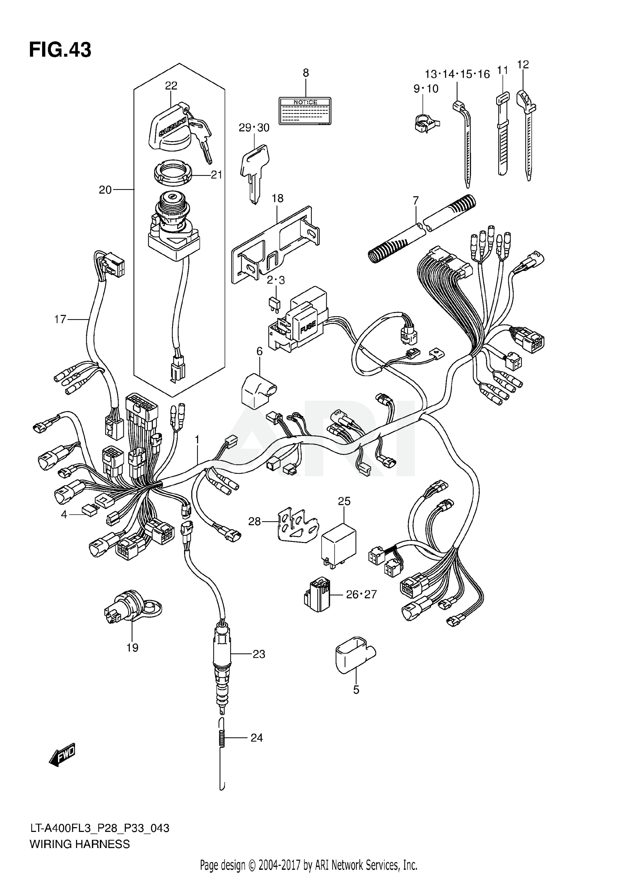 WIRING HARNESS (LT-A400FL3 P33)