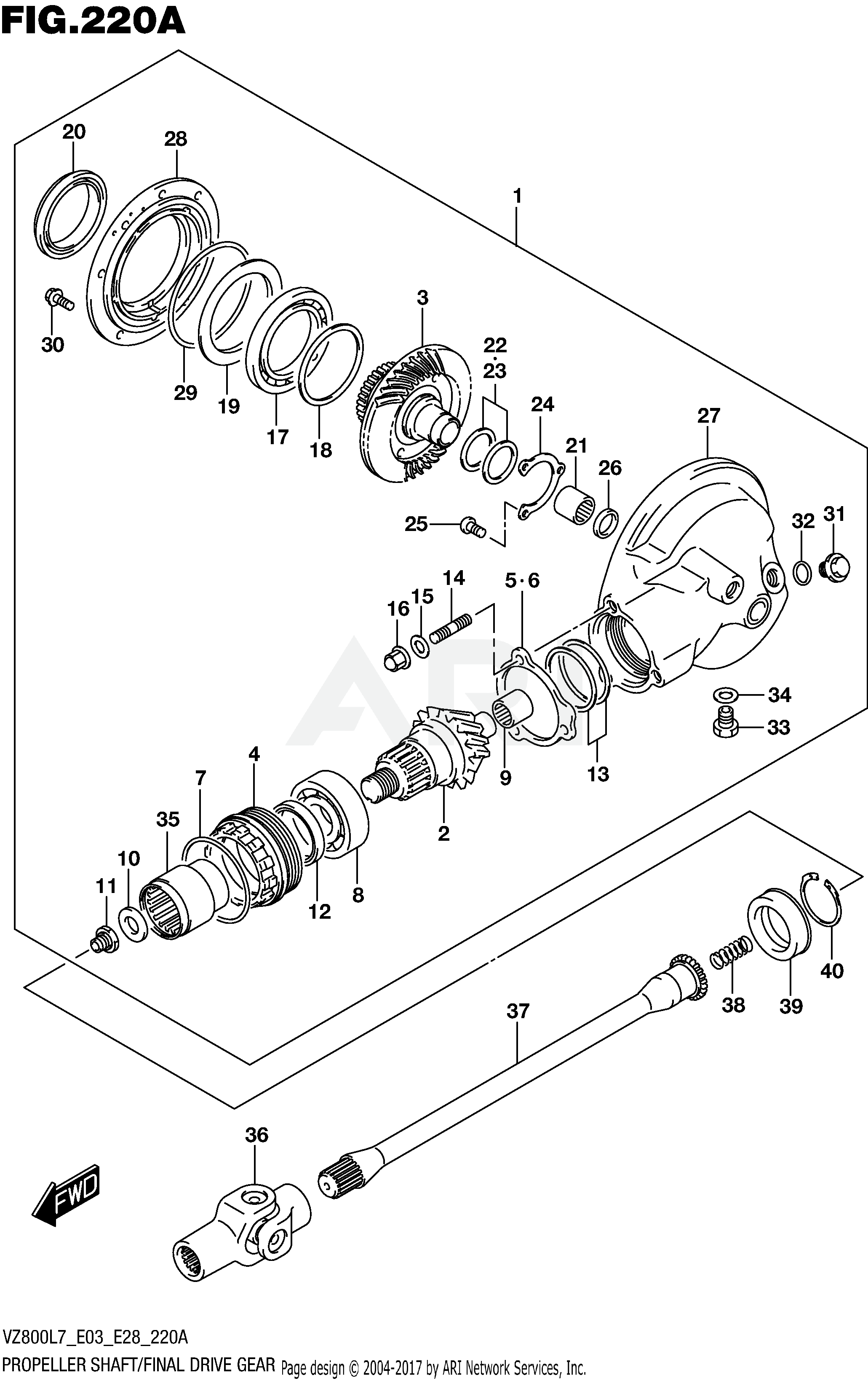 PROPELLER SHAFT/FINAL DRIVE GEAR