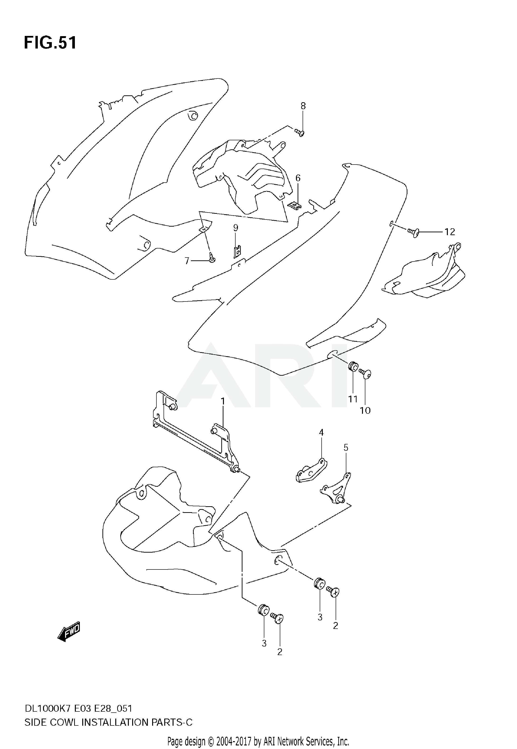 SIDE COWL INSTALLATION PARTS