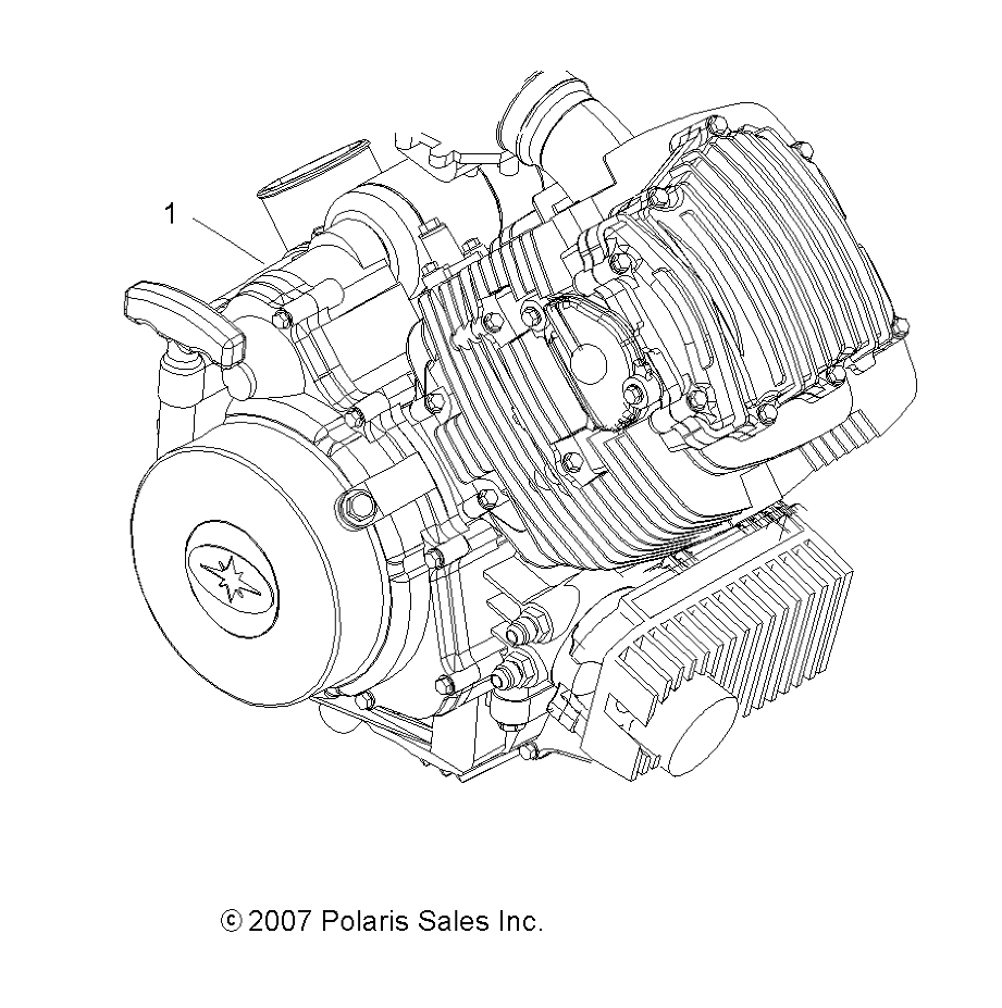 ENGINE, SHORT BLOCK - A08LB27AA (49ATVENGINE08SP300)