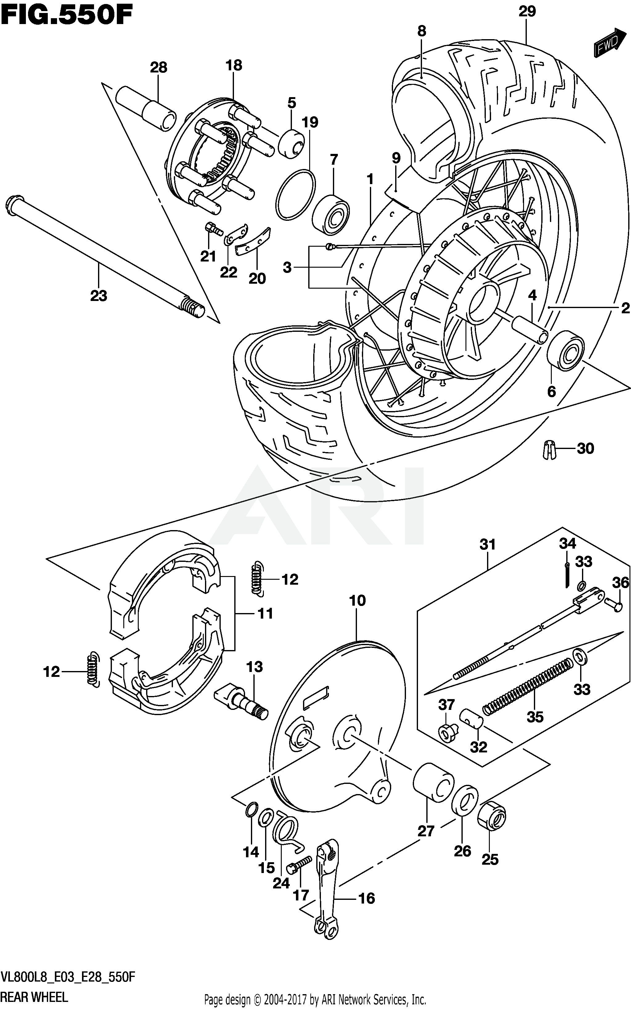 REAR WHEEL (VL800TL8 E33)