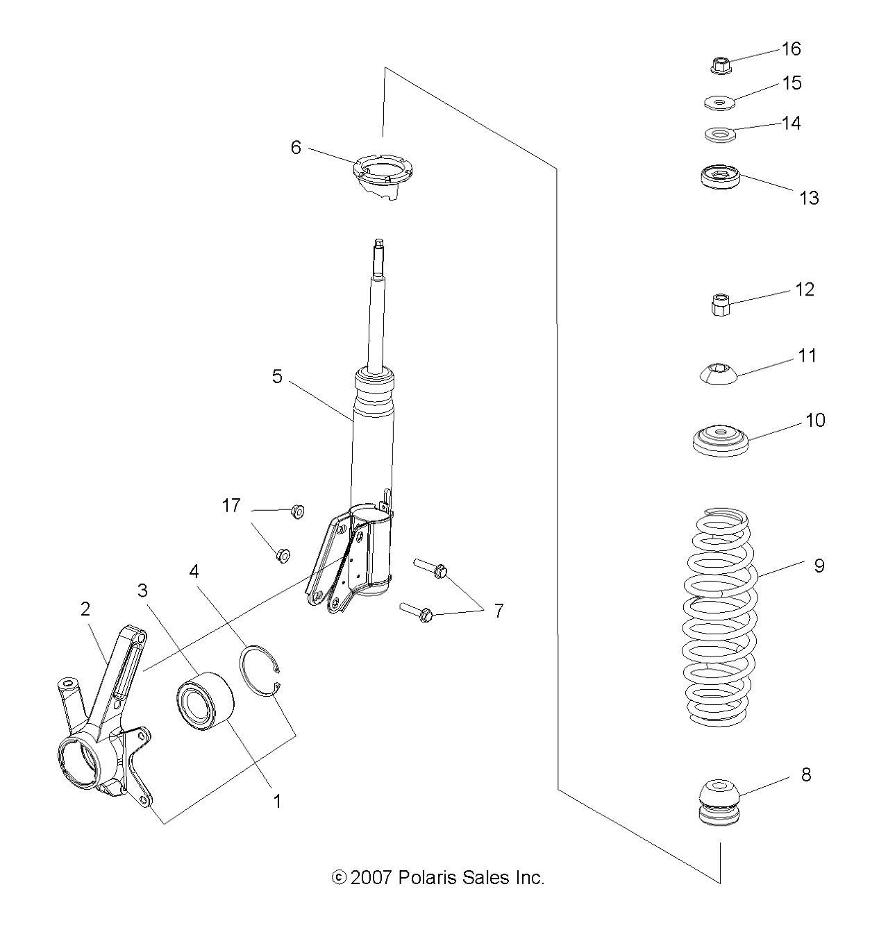 SUSPENSION, FRONT STRUT - A08LB27AA (49ATVSTRUT08SP300)