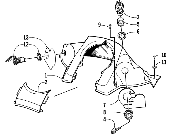 CONSOLE AND SWITCH ASSEMBLY