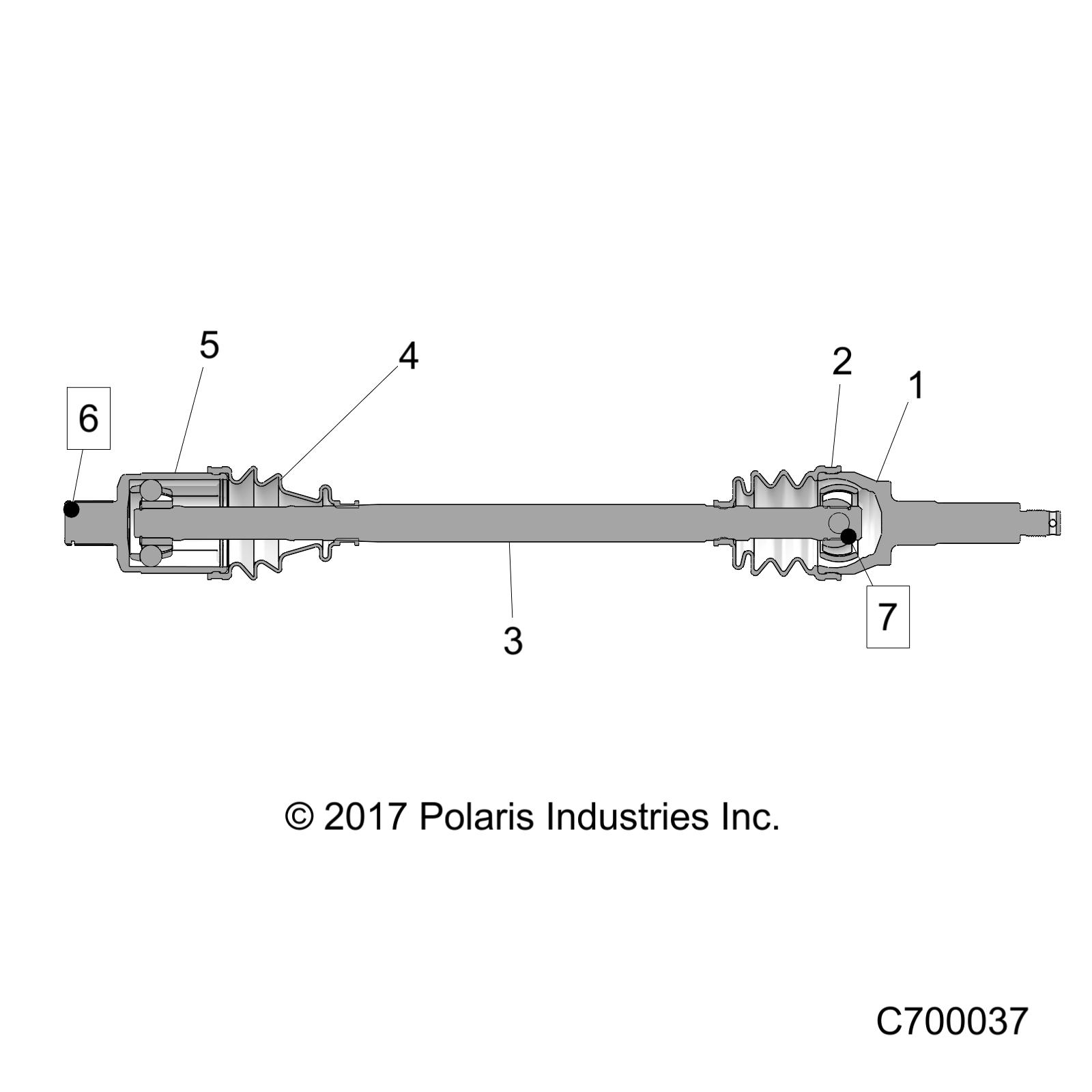 DRIVE TRAIN, REAR HALF SHAFT - R19RRM99AL (C700037)