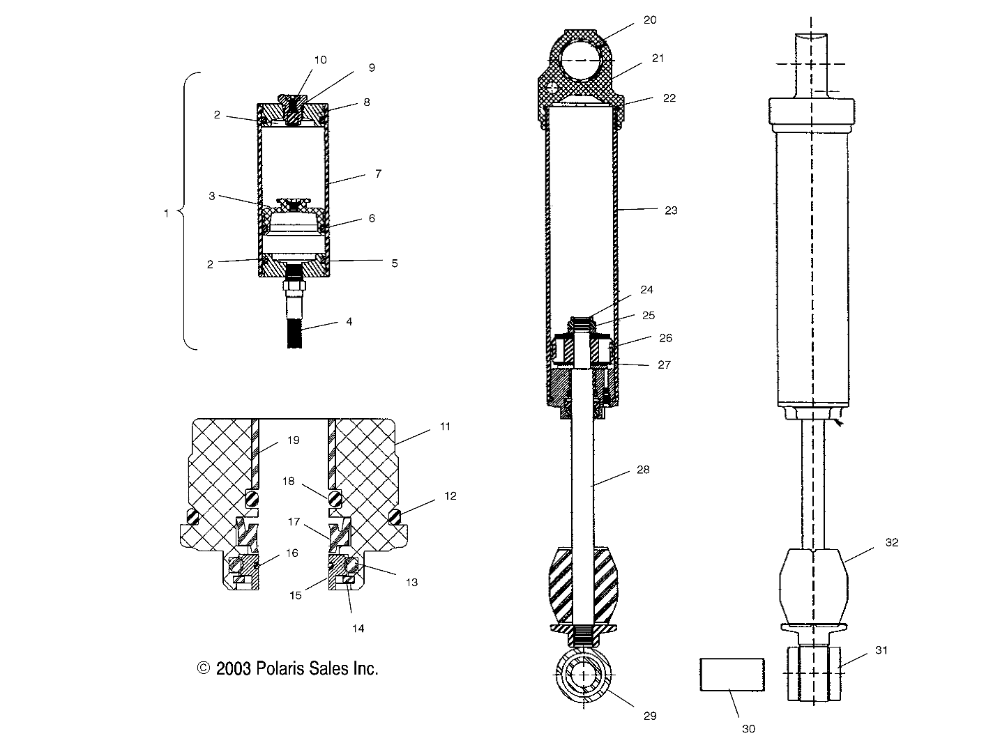 SHOCK (REAR TRACK)(M-10) - S04ND4BS/BSA (4988678867C07)