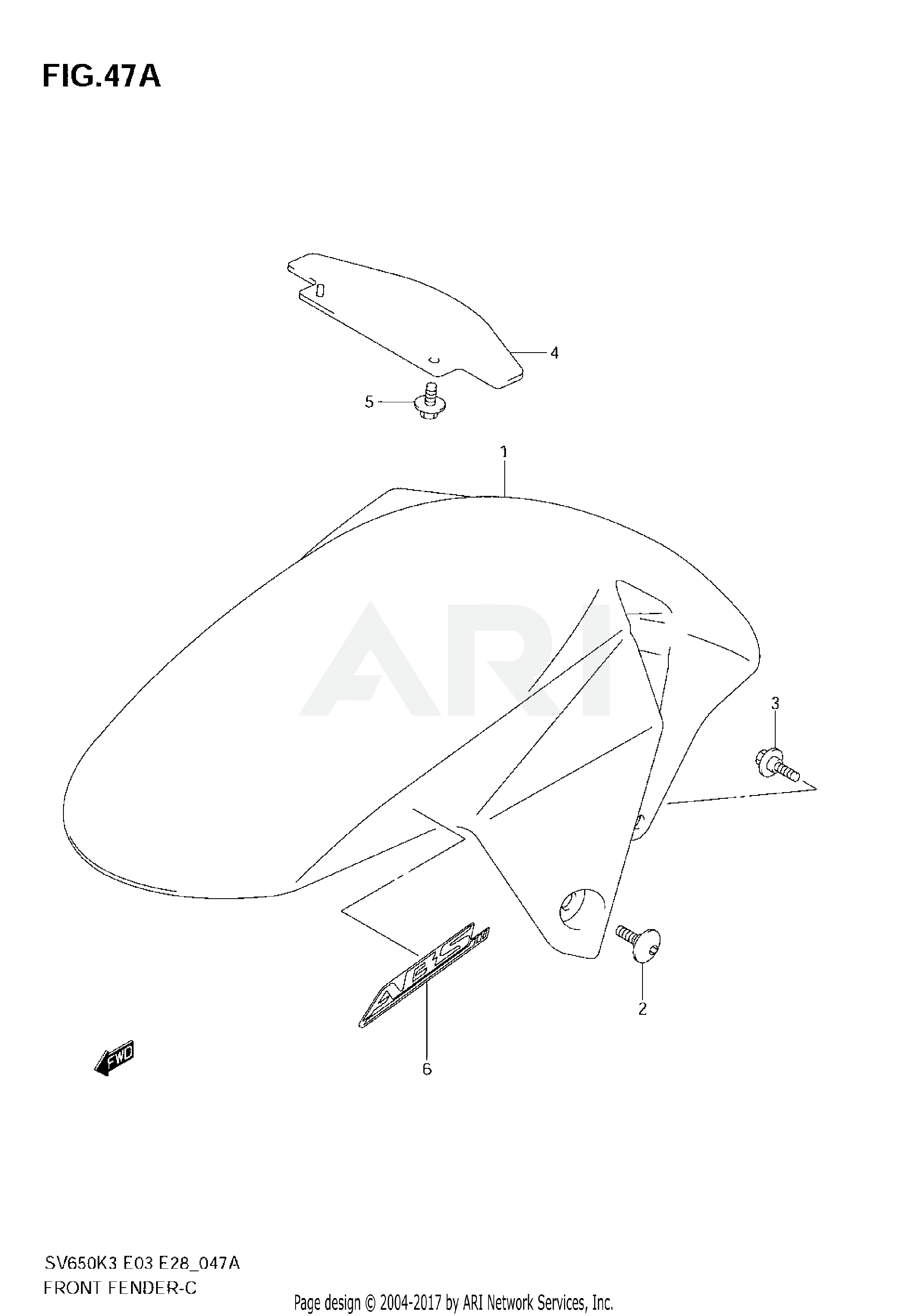 FRONT FENDER (MODEL K7)