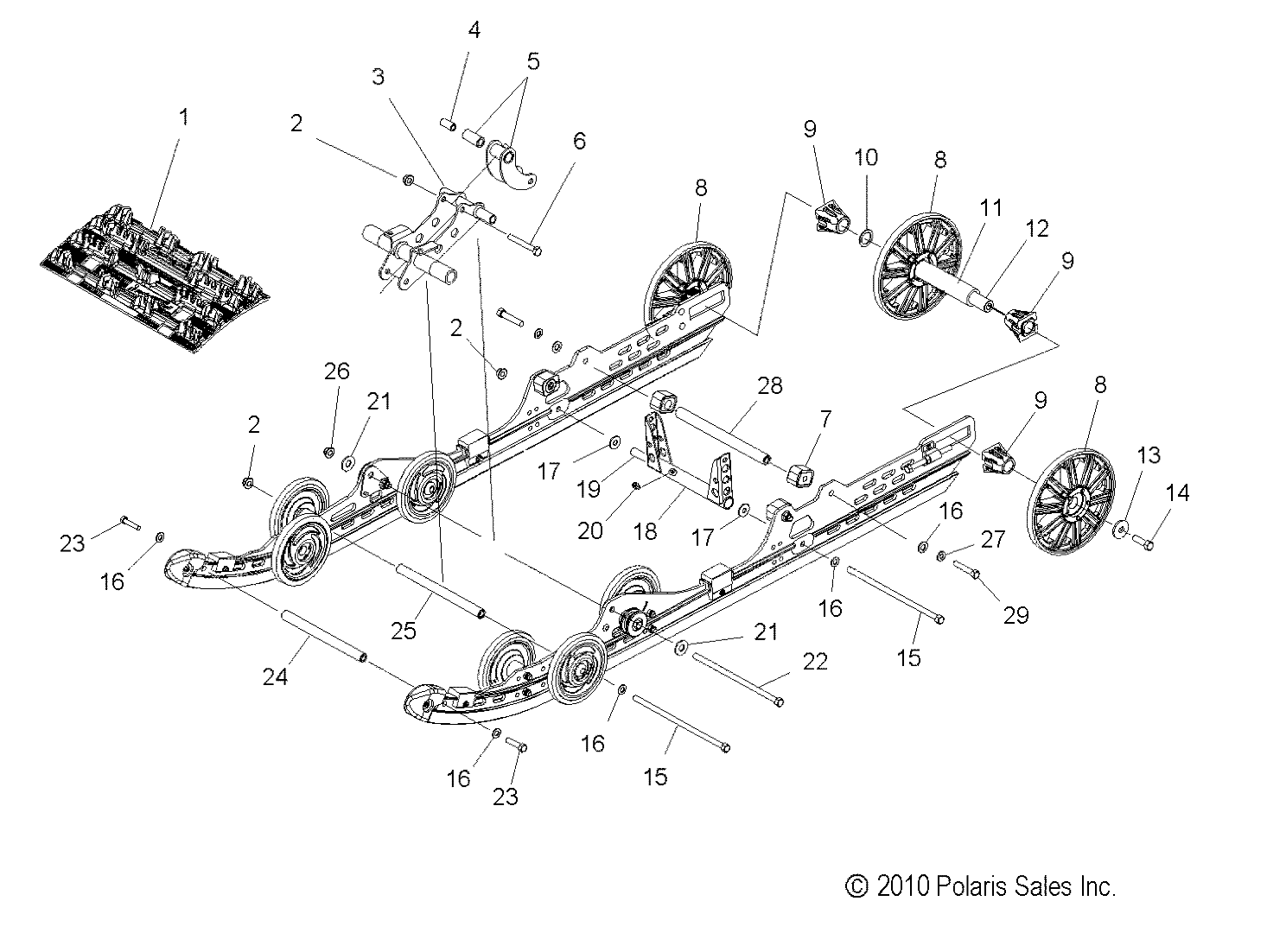 SUSPENSION, REAR - S11PS6HSA/HSL (49SNOWSUSPRR11600SB)