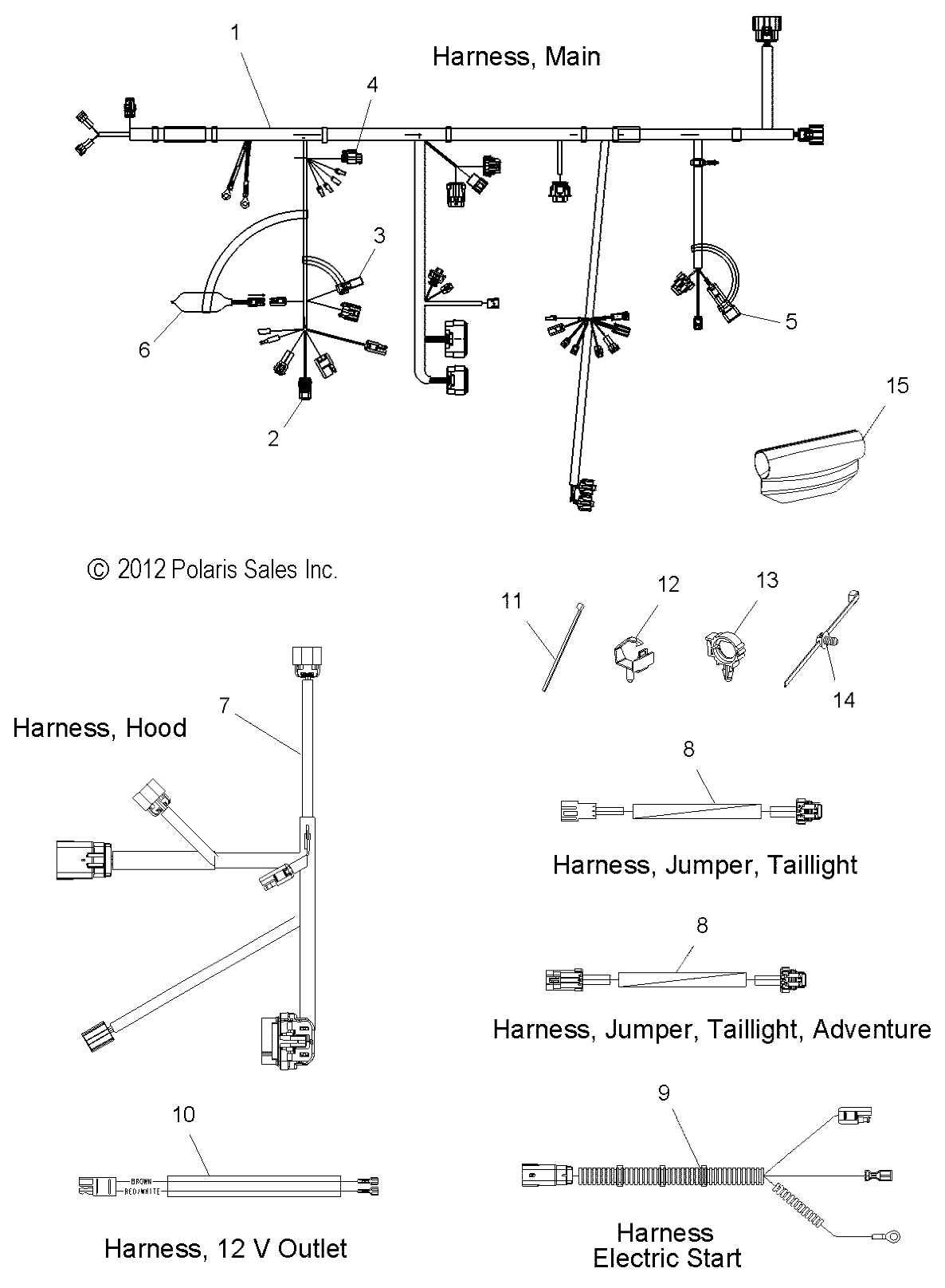 ELECTRICAL, WIRE HARNESS - S13BA6GSL (49SNOWHARNESS13SBA)