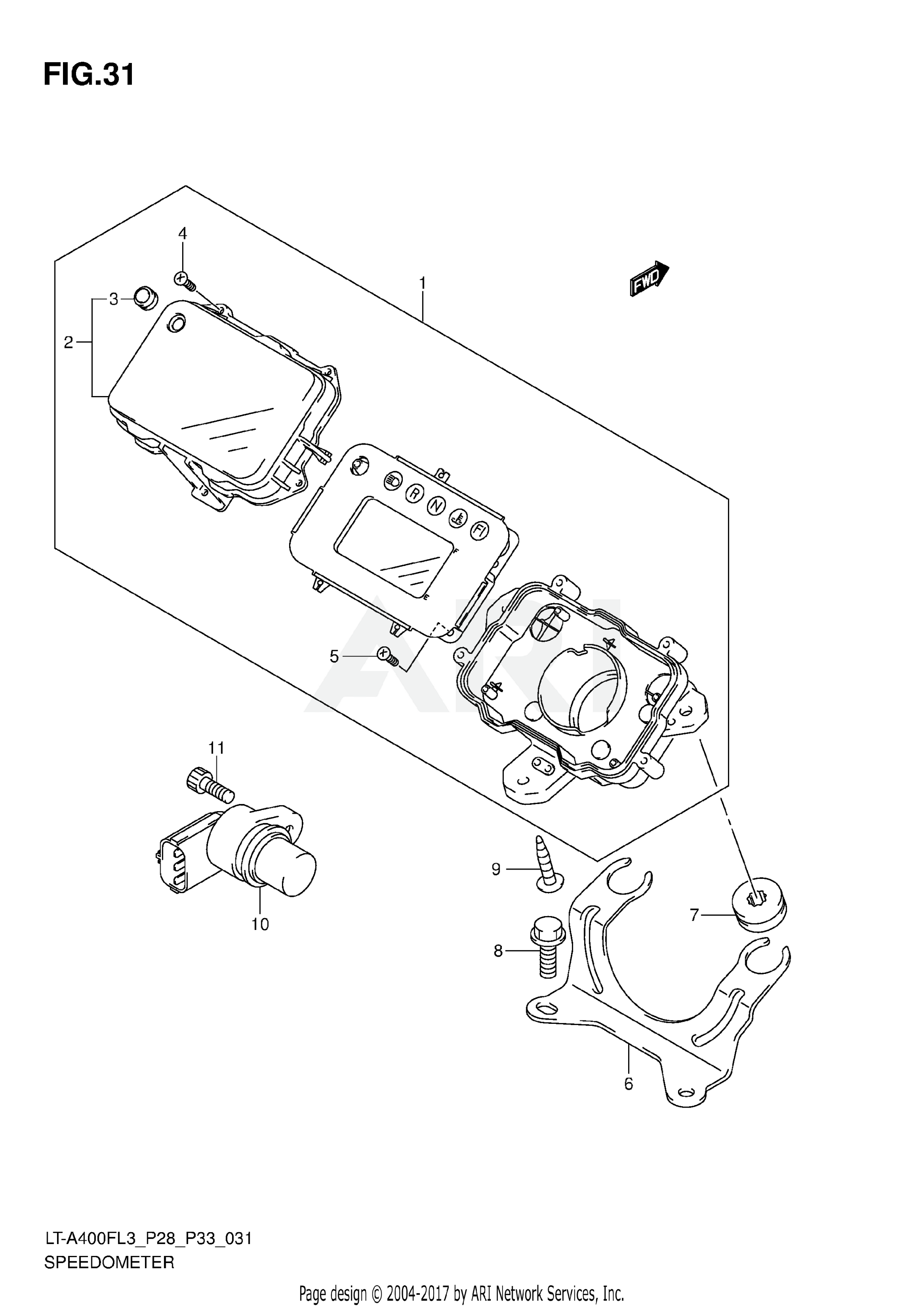 SPEEDOMETER (LT-A400FL3 P33)