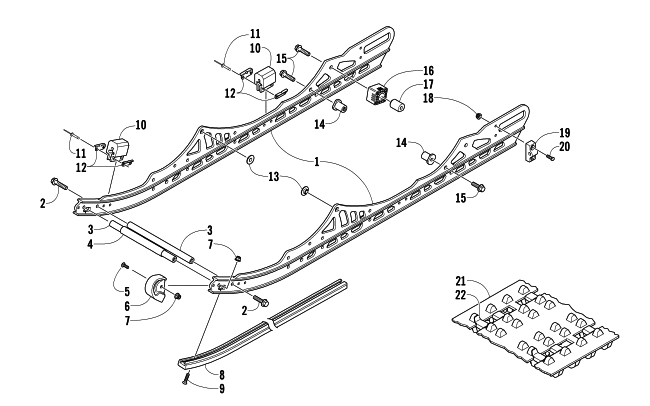 SLIDE RAILS AND TRACK ASSEMBLY