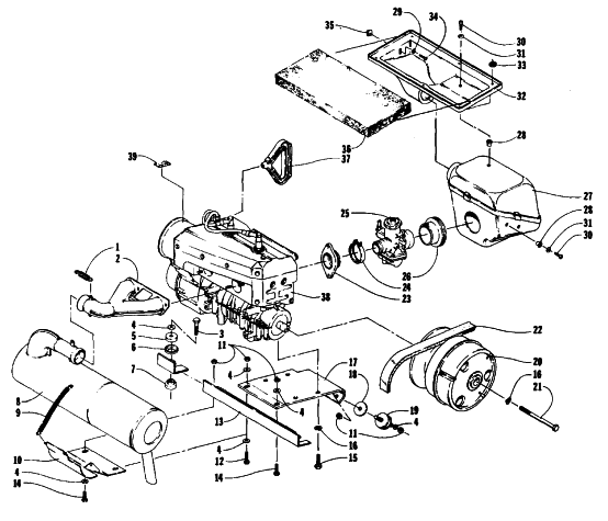 ENGINE AND RELATED PARTS