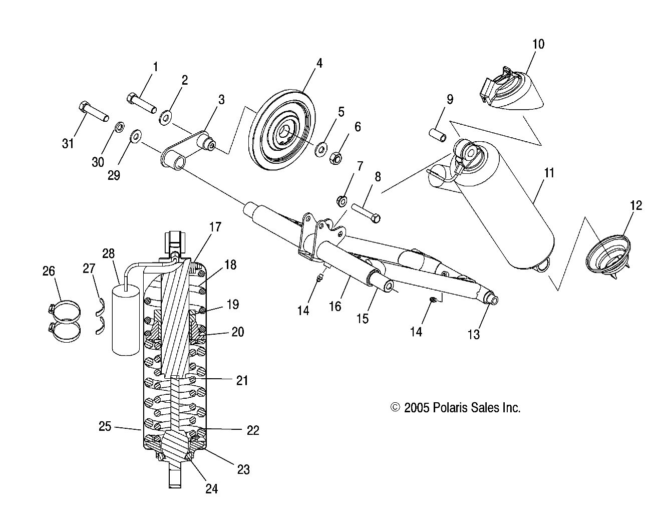 TORQUE ARM, REAR (M-10) - S06PD7ES/FS (4997339733C01)