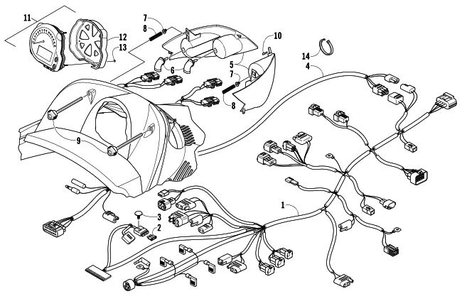 HEADLIGHT, INSTRUMENTS, AND WIRING ASSEMBLIES