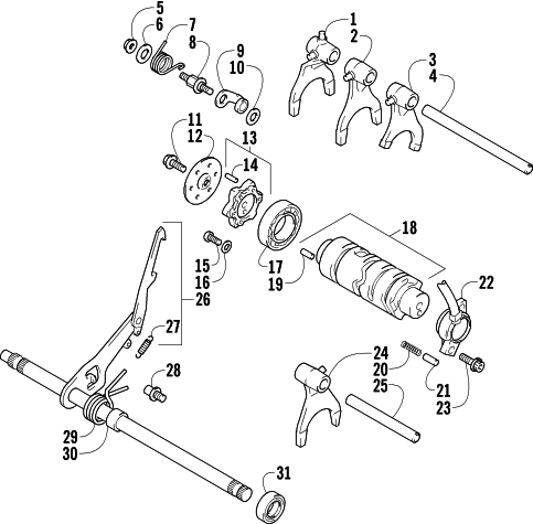 GEAR SHIFTING ASSEMBLY