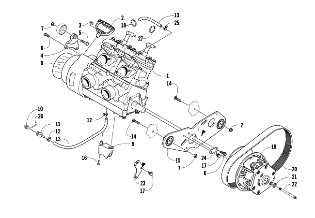 ENGINE AND RELATED PARTS