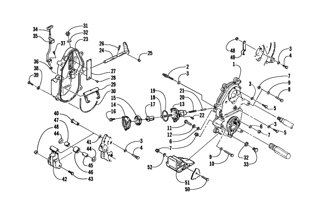 DROPCASE AND CHAIN TENSION ASSEMBLY