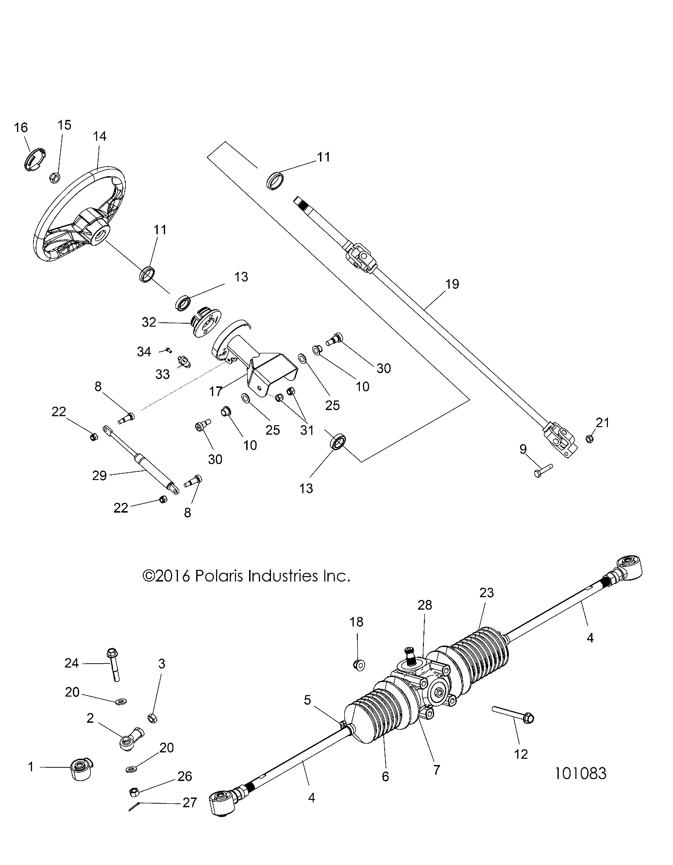 STEERING, STEERING ASM. - A18DAA57F5 (101083)