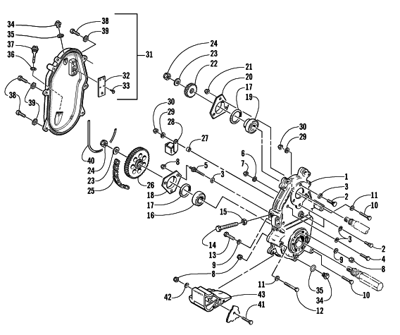 DRIVE/DROPCASE ASSEMBLY